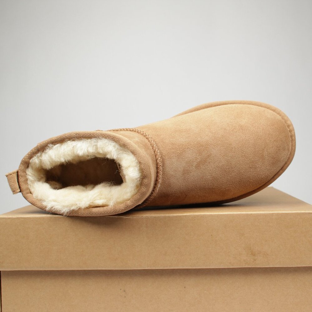 UGG Women's Classic Ultra Mini Chestnut New With Box Lightweight Sheepskin Boot - Picture 4 of 4